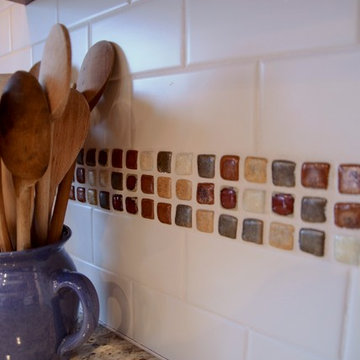 Hand Formed Square Tile Accent Listello