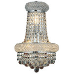 CWI Lighting - Empire 3 Light Wall Sconce With Chrome Finish - Whether you're creating a focal point in a wall or layering a loom with dramatic lighting, the Empire 3 Light Chrome Wall Sconce can do the work. This chandelier-looking wall-mounted light fixture makes for an attractive and functional decor in the living room, dining room, or hallway. You'll love the glistening light it provides and the dramatic shadows it creates.  Feel confident with your purchase and rest assured. This fixture comes with a one year warranty against manufacturers defects to give you peace of mind that your product will be in perfect condition.