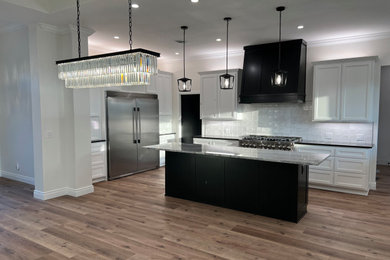Example of a trendy kitchen design in Austin