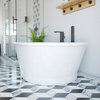 DreamLine Caribbean 60 in. L x 23 in. H White Acrylic Freestanding Bathtub