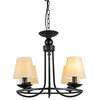 Candle-Style Chandelier With Fabric Shade, 4-Light