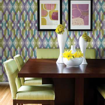 Harbour Lavender Lattice Wallpaper