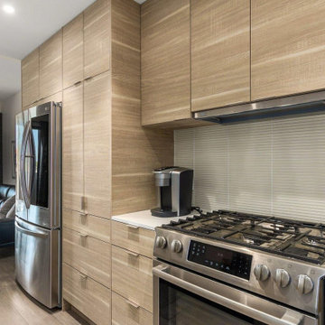 Walnut-Veneer Finishing for this Urban-Glammed Kitchen Remodel in Pasadena, CA