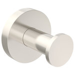 Symmons Industries - Identity Robe Hook, Satin Nickel - This Identity robe hook is the perfect complement to the suite of Identity bathroom fixtures and accessories from Symmons. The hook is constructed of brass and stainless steel and comes complete with mounting hardware for easy installation. When toggle anchors are used to secure the robe hook, it can support up to 50 lbs. of load. Like all Symmons products, this Identity Wall Mounted Bathroom Robe Hook is backed by a limited lifetime consumer warranty and 10 year commercial warranty.