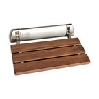 Kind 20 in. Teak Wall Mounted Folding Shower Seat