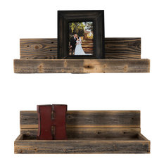 50 Most Por Rustic Display And Wall Shelves For 2018 Houzz Del Hutson Designs Reclaimed Wood Floating Shelves Set Of 2 Display And Wall