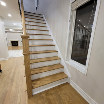 Hardwood Floor Refinishing + Staircase Refinishing (Speers Rd, Oakville)