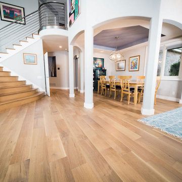 Wide Plank White Oak, main level and stairs