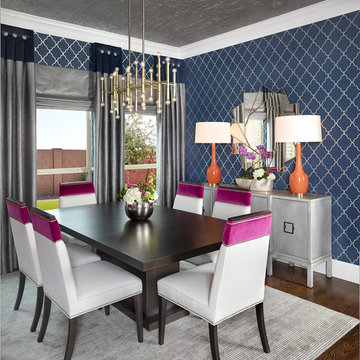 Chic & Vibrant Dining Room