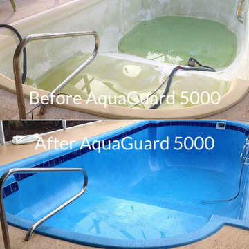Residential Pool, before and after AquaGuard 5000