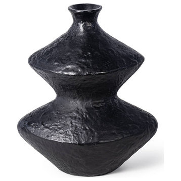 Poe Metal Vase, Black