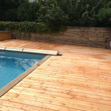 Piscine avec terrasse bois Douglas