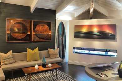 Inspiration for a contemporary living room remodel in Orange County