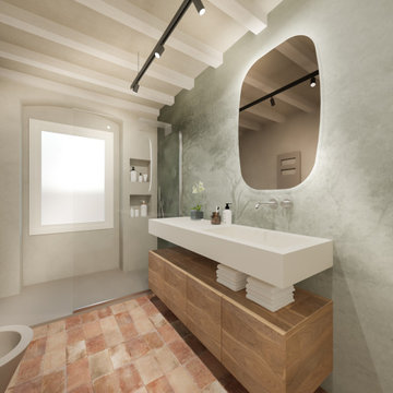 Ambiente rustico e design moderno