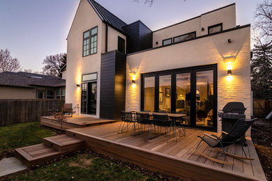 Mid-sized modern two-story exterior home idea in Denver