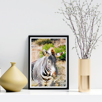 "Zebra Rendition I" Fine Art Print