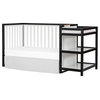 Dream On Me Milo Wood 5-in-1 Convertible Crib and Changing Table in Black