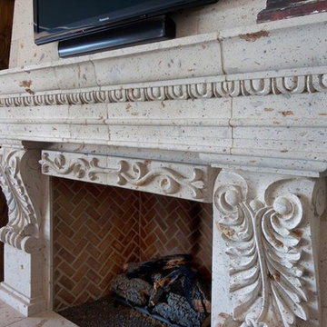 Cantera Stone Fireplace