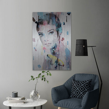 "Pretty Face" Painting Print on Brushed Aluminum