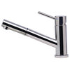 ALFI brand AB2025-PSS Polish Stainless Steel Swivel Pull Out Kitchen Faucet