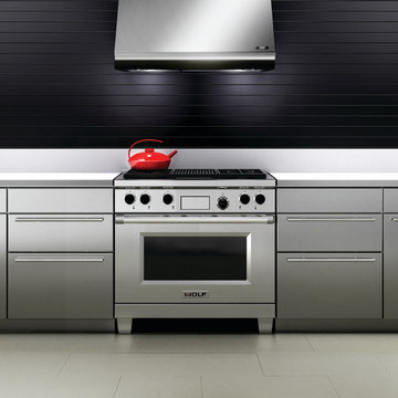 Wolf 36" Wall Mount Canopy Range Hood, Stainless Steel | PW362418