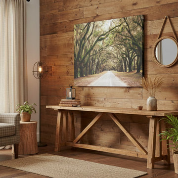 Live Oak Trees and Spanish Moss Roadway Rustic Farmhouse Style Wall Art Prints
