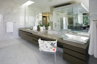 Honed Carrara Marble Floor, Haisa Marble Countertop