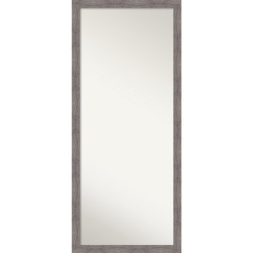 Pinstripe Plank Grey Narrow Non-Beveled Full Length Floor Mirror 27.5 x 63.5 in.