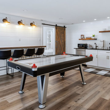 Modern Farmhouse Kitchen and Basement in Glen Mills