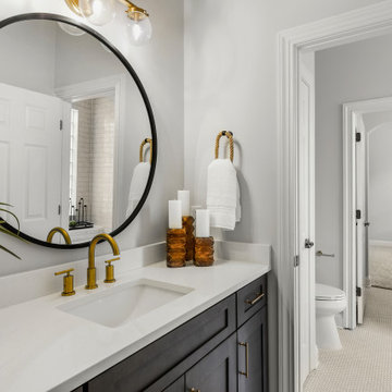 neutral but with character - kids bath