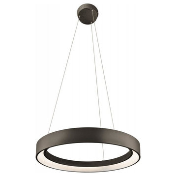 Fornello LED 1-Ring Pendant, Sand Textured Black