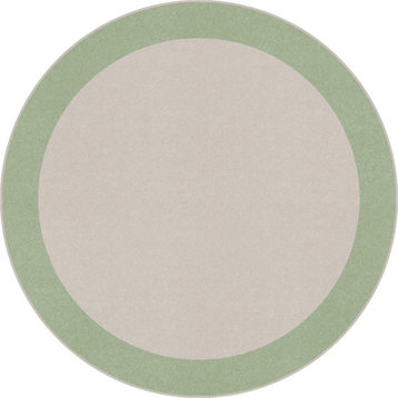 Easy Going 5'4" Round Area Rug, Color Sage