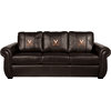 University of Virginia NCAA Chesapeake BLACK Leather Sofa