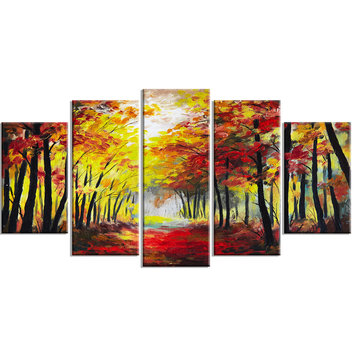 "Walk Through Autumn Forest" Landscape Canvas Artwork