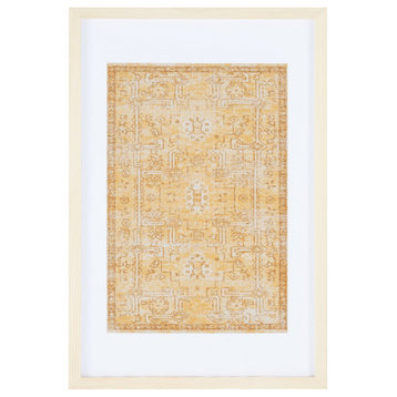 Safavieh Renaldi 25" Gold Framed Textile Wall Art