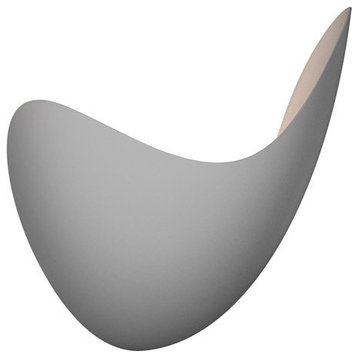Waveforms Right LED Sconce, Dove Gray