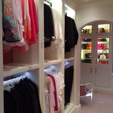 Organized Hanging Clothes in Master Closet