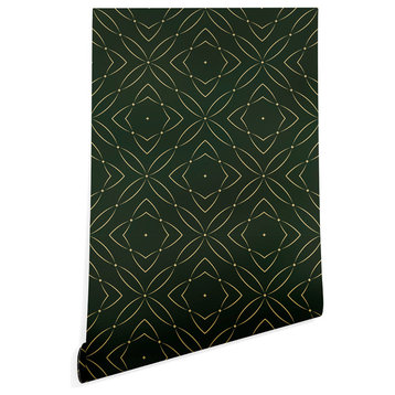 Deny Designs Marta Barragan Camarasa Vintage Emerald Wallpaper, Green, 2'x8'