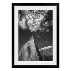 "Spire And Cloud" Black Framed Art Print, 28"x38"x1"
