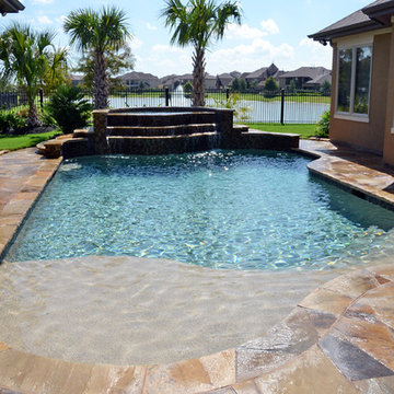 Elevated Spa | Beach Entry Pool