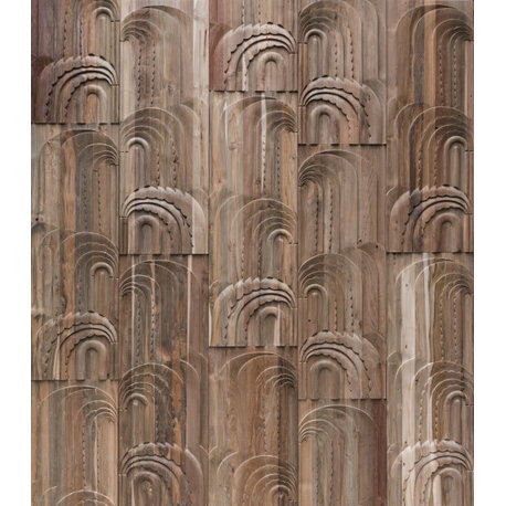 Silver Hand-Carved Reclaimed wood tiles Wonderwall Studios - 9.69 Sq.ft. Per Box