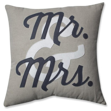 Mr. and Mrs. 18" Throw Pillow
