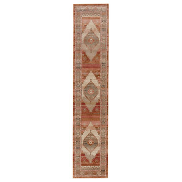 Vibe by Jaipur Living Constanza Medallion Blush/Gray Area Rug, 2'6"x12'
