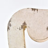 1-Light Matte Black Vintage Distressed Antique White Birch Wood Pendant