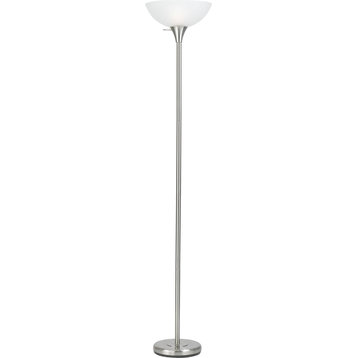 Metal Torchiere Lamp - White