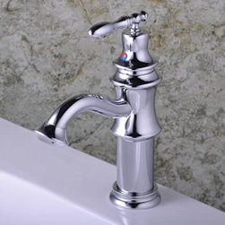 Chrome Single Handle Centerset Bathroom Sink Tap T0536 - Bathroom Sink Faucets