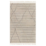 Jaipur Living - Vibe by Jaipur Living Sachi Trellis Ivory/ Gray Area Rug 10'X14' - The Jaida collection is inspired by a coveted blend of modern Moroccan style and cozy, inviting vibes. These rugs showcase an incredibly soft hand, with a touch high-low detail mixed into the pattern, and a shed-free construction of polyester and polypropylene. The braided fringe and gray and beige, trellis pattern of the Sachi rug provide visual texture and global appeal. This plush area rug thrives in high traffic areas of the home such as living rooms, foyers, halls, and sunrooms.