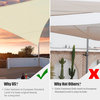 Yescom 1 pack 16'x16'x16' Triangle Sun Shade Sail Canopy 97% UV Block Outdoor
