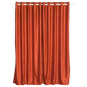 Lined-Rust Ring / Grommet Top  Velvet Curtain / Drape  - 60W x 84L - Piece