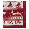 Knit Throw Blanket With Christmas Design